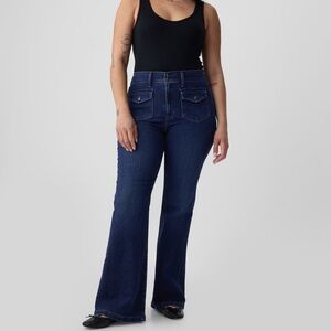 GAP Dark Blue High Rise Flare Women's Jeans